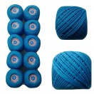 DODGER BLUE - Set Lot of 10 - 6 Ply Strand - Cotton Thread Yarn Cross Stitch Embroidery	
